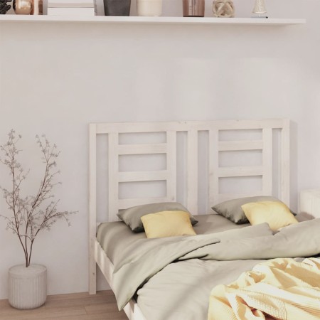 Solid white pine wood bed headboard 146x4x100 cm by vidaXL, Headboards and footboards - Ref: Foro24-818821, Price: 33,44 €, D...