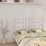 Solid white pine wood bed headboard 146x4x100 cm by vidaXL, Headboards and footboards - Ref: Foro24-818821, Price: 33,13 €, D...