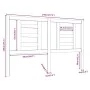 Solid white pine wood bed headboard 146x4x100 cm by vidaXL, Headboards and footboards - Ref: Foro24-818821, Price: 33,13 €, D...