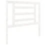 Solid white pine wood bed headboard 96x4x100 cm by vidaXL, Headboards and footboards - Ref: Foro24-818801, Price: 32,88 €, Di...