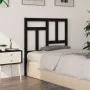 Solid black pine wood bed headboard 80.5x4x100 cm by vidaXL, Headboards and footboards - Ref: Foro24-818949, Price: 22,30 €, ...