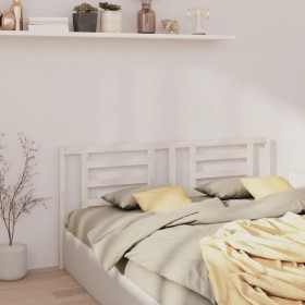 Solid white pine wood bed headboard 206x4x100 cm by vidaXL, Headboards and footboards - Ref: Foro24-818841, Price: 38,10 €, D...