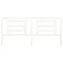 Solid white pine wood bed headboard 206x4x100 cm by vidaXL, Headboards and footboards - Ref: Foro24-818841, Price: 37,76 €, D...