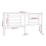 Solid white pine wood bed headboard 206x4x100 cm by vidaXL, Headboards and footboards - Ref: Foro24-818841, Price: 37,76 €, D...