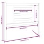 Bettkopfteil aus massivem grauem Kiefernholz, 106 x 4 x 100 cm von vidaXL, Kopf- und Fußteile - Ref: Foro24-818807, Preis: 33...