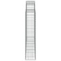 Cestas gaviones 7 uds forma de arco hierro 200x30x140/160 cm
