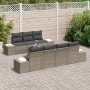 Conjunto de sofá de jardín 8 pcs Gris Poliratán