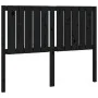 Solid black pine wood bed headboard 125.5x4x100 cm by vidaXL, Headboards and footboards - Ref: Foro24-818864, Price: 35,54 €,...
