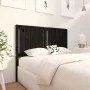 Solid black pine wood bed headboard 125.5x4x100 cm by vidaXL, Headboards and footboards - Ref: Foro24-818864, Price: 35,54 €,...