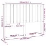 Bettkopfteil aus massivem schwarzem Kiefernholz, 125,5 x 4 x 100 cm von vidaXL, Kopf- und Fußteile - Ref: Foro24-818864, Prei...