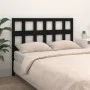 Solid black pine wood bed headboard 145.5x4x100 cm by vidaXL, Headboards and footboards - Ref: Foro24-818924, Price: 37,96 €,...