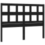 Solid black pine wood bed headboard 145.5x4x100 cm by vidaXL, Headboards and footboards - Ref: Foro24-818924, Price: 37,96 €,...