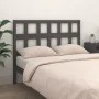 Cabecero de cama madera maciza de pino gris 125,5x4x100 cm de vidaXL, Cabeceros y pies de cama - Ref: Foro24-818912, Precio: ...