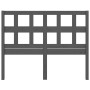 Solid gray pine wood bed headboard 125.5x4x100 cm by vidaXL, Headboards and footboards - Ref: Foro24-818912, Price: 30,07 €, ...