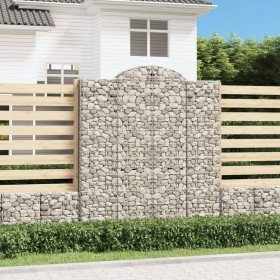 Cestas de gaviones 8 uds forma de arco hierro 200x30x220/240 cm en Maceteros y jardineras | Comprar online en Foro24