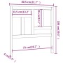 Bettkopfteil aus massivem Kiefernholz, honigbraun, 80,5 x 4 x 100 cm von vidaXL, Kopf- und Fußteile - Ref: Foro24-818948, Pre...