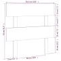 Solid white pine wood bed headboard 93.5x3x81 cm by vidaXL, Headboards and footboards - Ref: Foro24-819051, Price: 21,56 €, D...