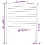 Bettkopfteil aus massivem Kiefernholz, 96 x 4 x 100 cm von vidaXL, Kopf- und Fußteile - Ref: Foro24-819000, Preis: 51,63 €, R...
