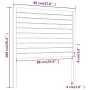 Solid pine wood bed headboard 96x4x100 cm by vidaXL, Headboards and footboards - Ref: Foro24-819000, Price: 49,94 €, Discount: %