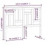 Bettkopfteil aus massivem weißem Kiefernholz, 125,5 x 4 x 100 cm von vidaXL, Kopf- und Fußteile - Ref: Foro24-818961, Preis: ...