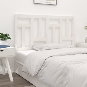 Cabecero de cama madera maciza de pino blanco 145,5x4x100 cm