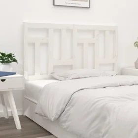 Solid white pine wood bed headboard 205.5x4x100 cm by vidaXL, Headboards and footboards - Ref: Foro24-818991, Price: 36,11 €,...