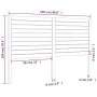 Cabecero de cama madera maciza de pino 126x4x100 cm de vidaXL, Cabeceros y pies de cama - Ref: Foro24-819010, Precio: 49,71 €...