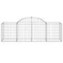 Cestas de gaviones 5 uds forma de arco hierro 200x50x60/80 cm