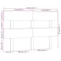 Bettkopfteil aus massivem Kiefernholz, 144 x 3 x 81 cm von vidaXL, Kopf- und Fußteile - Ref: Foro24-819070, Preis: 35,94 €, R...