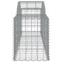 Cestas de gaviones 10 uds forma de arco hierro 200x50x60/80 cm