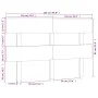 Cabecero de cama madera maciza de pino 124x3x81 cm de vidaXL, Cabeceros y pies de cama - Ref: Foro24-819060, Precio: 27,87 €,...