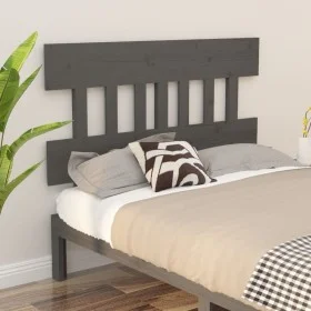 Solid gray pine wood bed headboard 143.5x3x81 cm by vidaXL, Headboards and footboards - Ref: Foro24-819122, Price: 30,07 €, D...