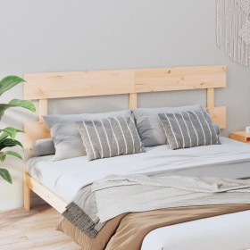 Solid gray pine wood bed headboard 204x3x81 cm by vidaXL, Headboards and footboards - Ref: Foro24-819090, Price: 44,20 €, Dis...