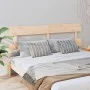 Cabecero de cama madera maciza de pino gris 204x3x81 cm de vidaXL, Cabeceros y pies de cama - Ref: Foro24-819090, Precio: 43,...
