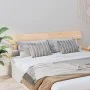 Cabecero de cama madera maciza de pino gris 204x3x81 cm de vidaXL, Cabeceros y pies de cama - Ref: Foro24-819090, Precio: 43,...