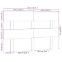 Cabecero de cama madera maciza de pino gris 204x3x81 cm de vidaXL, Cabeceros y pies de cama - Ref: Foro24-819090, Precio: 43,...