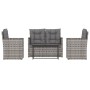 Garden furniture with cushions 4 pieces gray synthetic rattan by vidaXL, Garden sets - Ref: Foro24-319197, Price: 254,84 €, D...