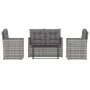 Garden furniture with cushions 4 pieces gray synthetic rattan by vidaXL, Garden sets - Ref: Foro24-319197, Price: 251,01 €, D...