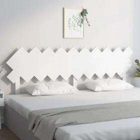 Solid white pine wood bed headboard 196x3x80.5 cm by vidaXL, Headboards and footboards - Ref: Foro24-819241, Price: 40,26 €, ...