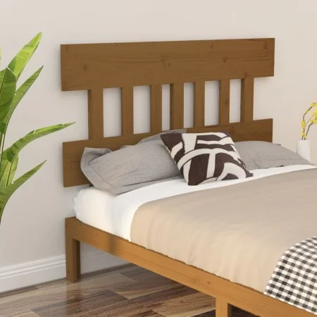 Cabecero de cama madera maciza de pino marrón miel 183,5x3x81cm de vidaXL, Cabeceros y pies de cama - Ref: Foro24-819138, Pre...