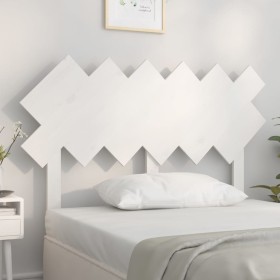 Cabecero de cama madera maciza de pino blanco 122,5x3x80,5 cm