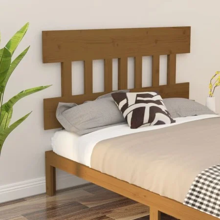 Honey brown solid pine wood bed headboard 138.5x3x81cm by vidaXL, Headboards and footboards - Ref: Foro24-819118, Price: 43,2...