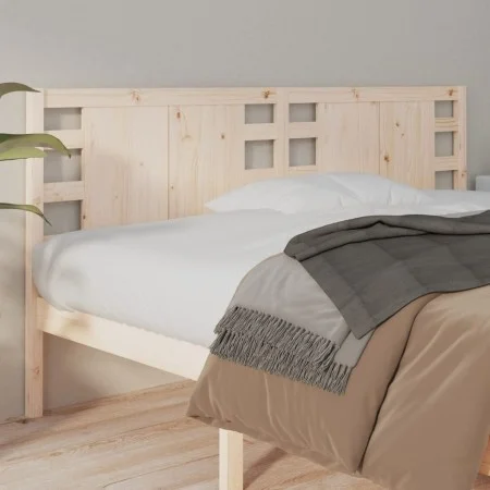 Solid pine wood bed headboard 126x4x100 cm by vidaXL, Headboards and footboards - Ref: Foro24-818760, Price: 40,10 €, Discoun...
