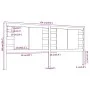 Solid pine wood bed headboard 126x4x100 cm by vidaXL, Headboards and footboards - Ref: Foro24-818760, Price: 40,10 €, Discoun...