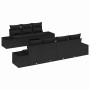 Conjunto de sofá de jardín 8 pcs Negro Poliratán