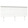 Cabecero de cama madera maciza de pino blanco 154x6x82,5 cm de vidaXL, Cabeceros y pies de cama - Ref: Foro24-819176, Precio:...