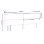 Solid white pine wood bed headboard 204x6x82.5 cm by vidaXL, Headboards and footboards - Ref: Foro24-819191, Price: 68,11 €, ...