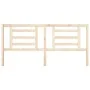 Solid pine wood bed headboard 206x4x100 cm by vidaXL, Headboards and footboards - Ref: Foro24-818840, Price: 46,59 €, Discoun...