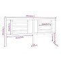 Bettkopfteil aus massivem Kiefernholz, 206 x 4 x 100 cm von vidaXL, Kopf- und Fußteile - Ref: Foro24-818840, Preis: 47,19 €, ...