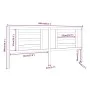Bettkopfteil aus massivem Kiefernholz, 206 x 4 x 100 cm von vidaXL, Kopf- und Fußteile - Ref: Foro24-818840, Preis: 46,59 €, ...